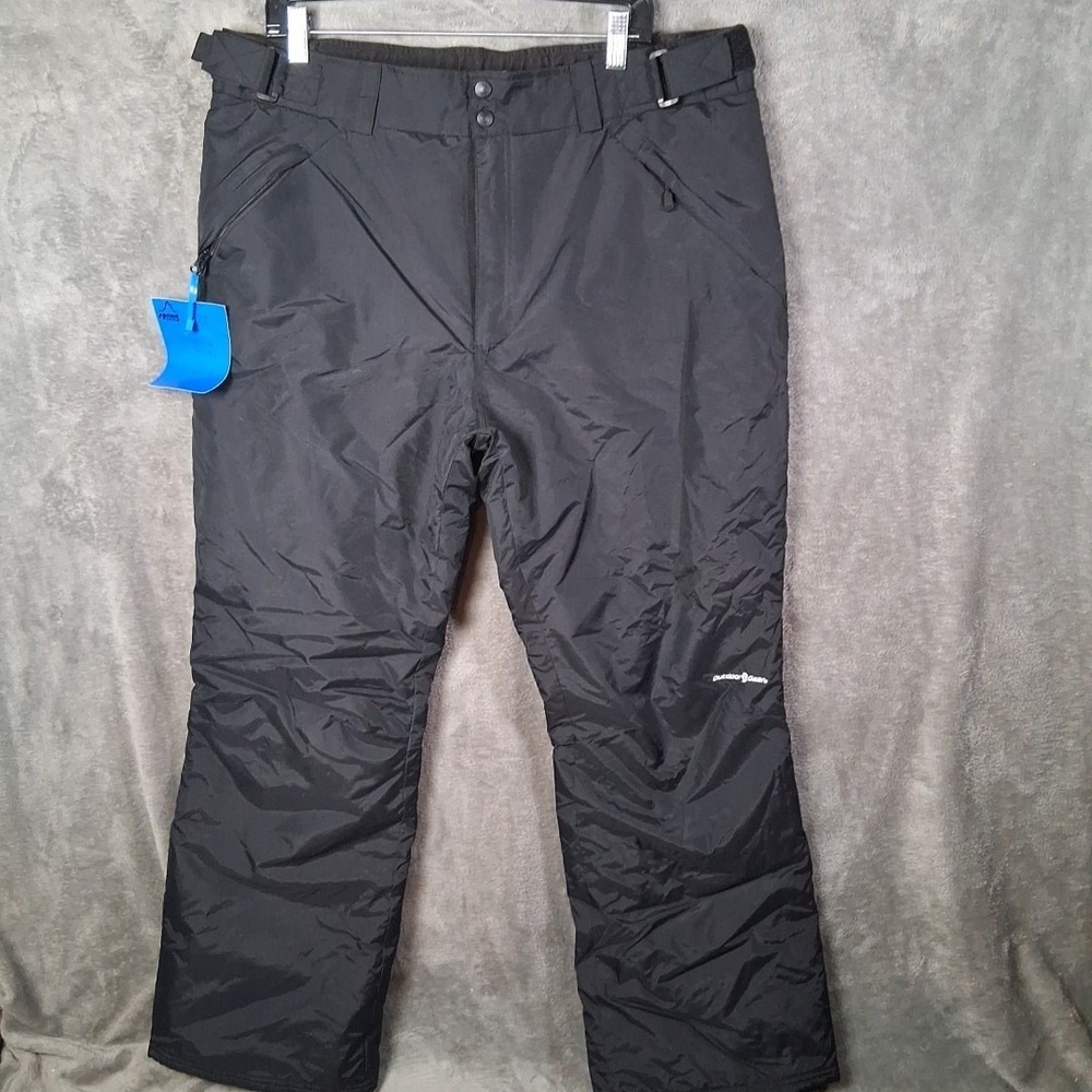 NEW Outdoor Gear Snow Crest Insulated Pants Mens Xl Black Adjustable Waist 38x32